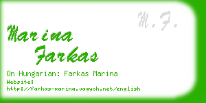 marina farkas business card